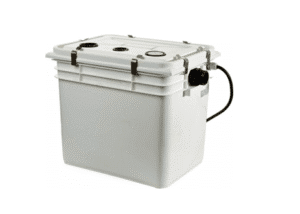 PUMPSTATION NANOBOX DR STEEL37 33L ÖVRIGA Minipumpstation för placering ovan golv, under tvättställ, diskho till badkar eller utslagsbackar m